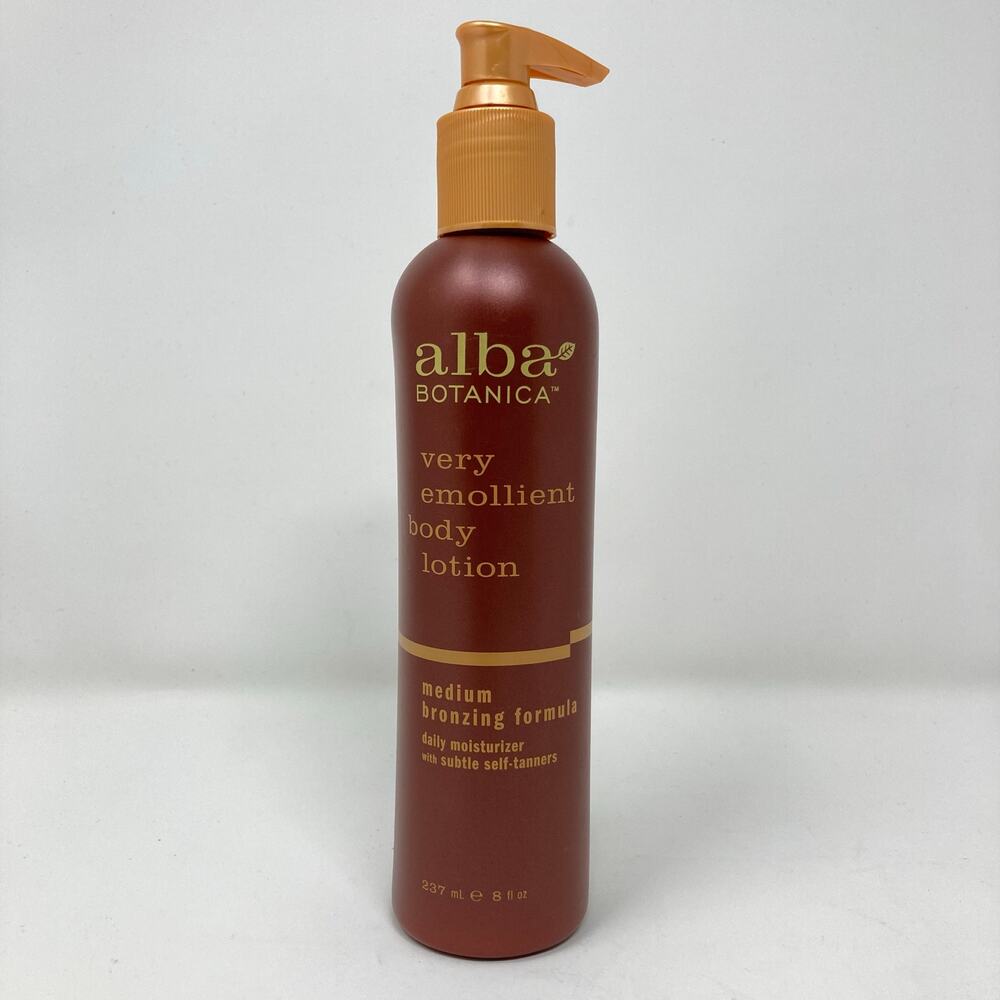NEW Alba Botanica Very Emollient Body Lotion Medium Bronzing Formula 8 oz RARE